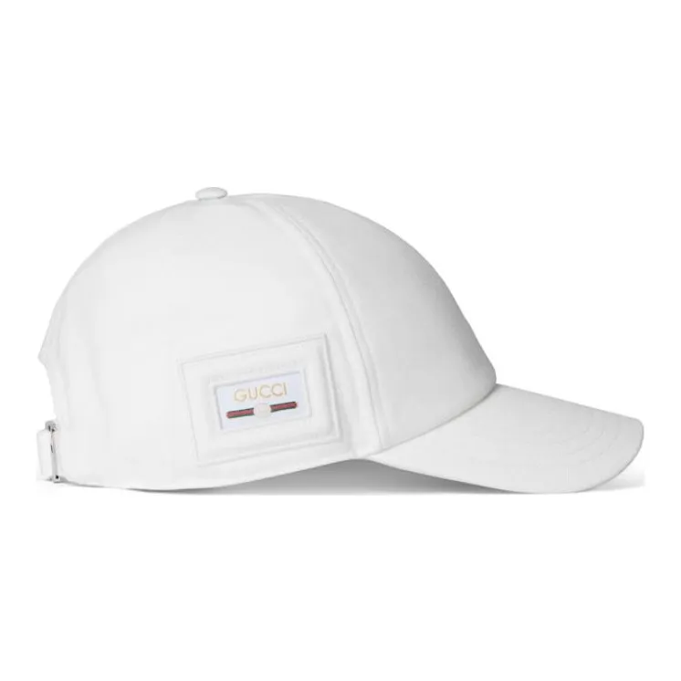 GUCCI Cotton Baseball Caps Unisex White-2
