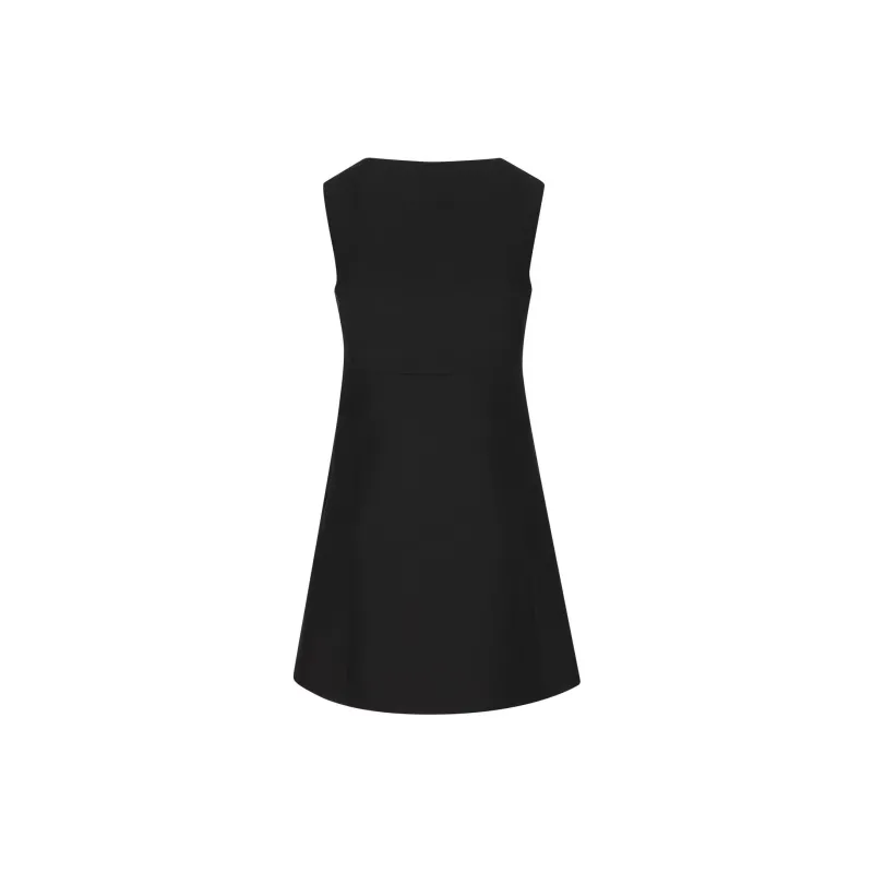 Valentino SS24 Sleeveless Dress Women's Black-1