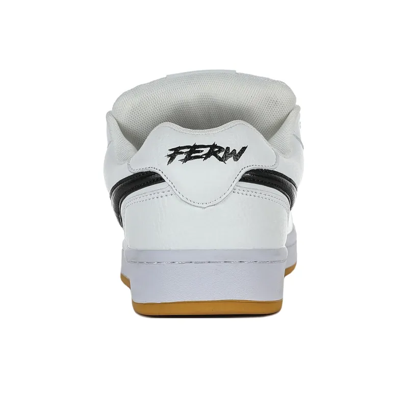 FERW Coverage Slip-Resistant Cushioning Wear-Resistant Breathable Low-Top Skateboard Shoes Unisex Black Lightning-4