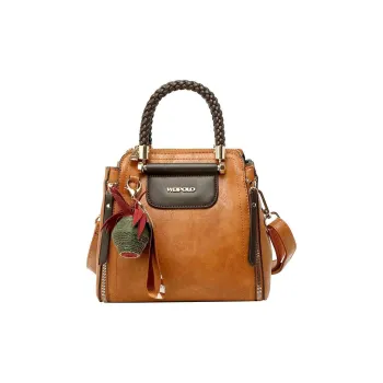 PAYOT Microfiber Synthetic Leather Shoulder Bag Crossbody Bag Handbag Women's Brown