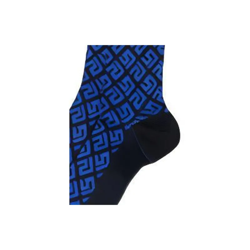 VERSACE Men's FW21 Logo Socks 1 Packs Blue-4