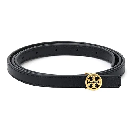 TORY BURCH Cow Leather Leather Belts Women's Black Width: 1.5cm-1