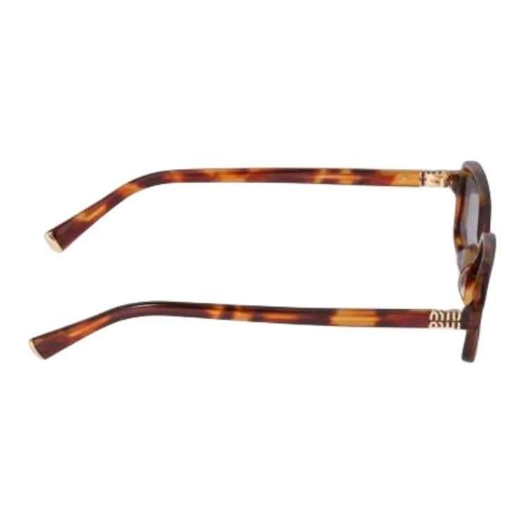 MIU MIU Acetate Rectangular Sunglasses Women's Dark Gray-3