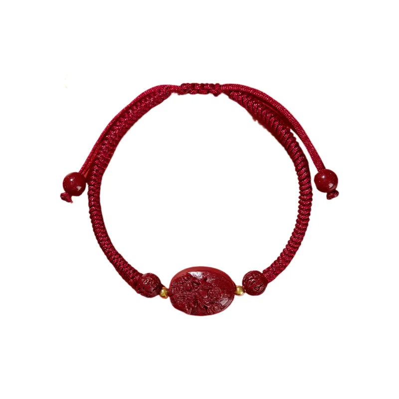 LOVING Reconstructed Cinnabar Bracelets Unisex-6