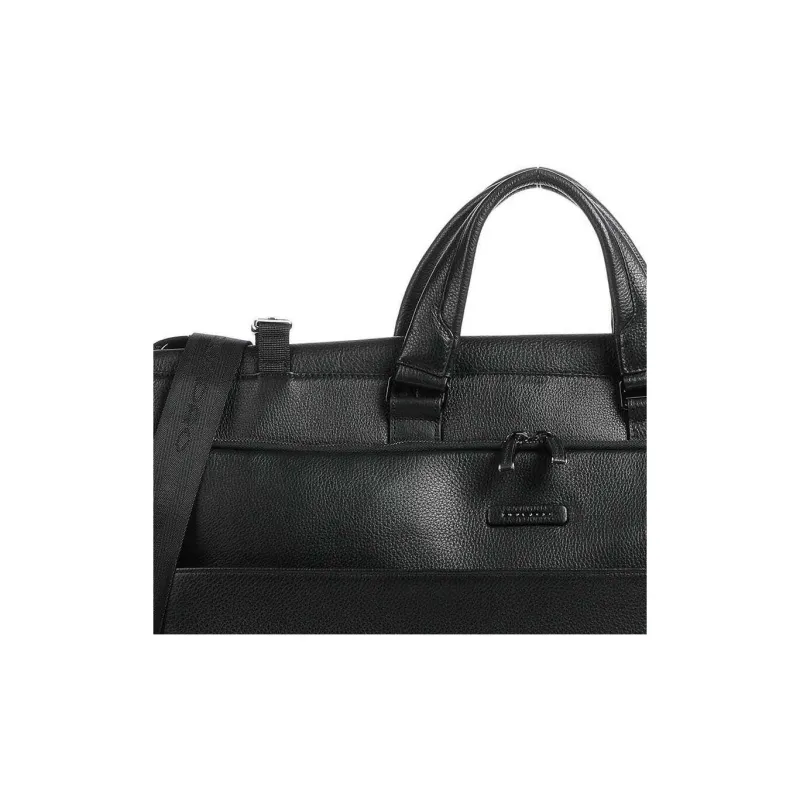 PIQUADRO Leather Handbag Regular Men's Black-3