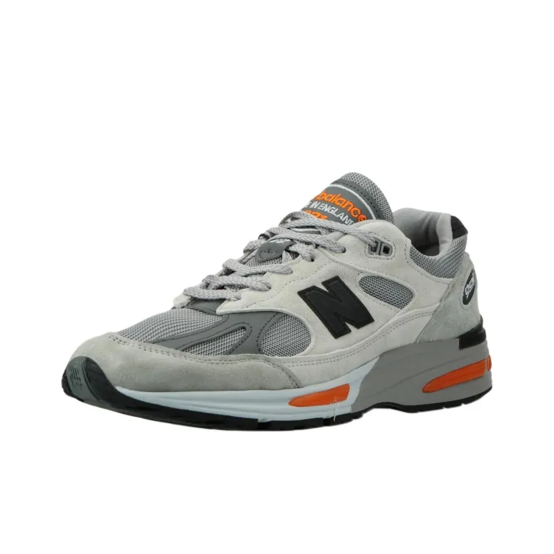 New Balance 991v2 MiUK Pelican Grey Orange-2