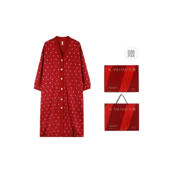 Xuan Liang Bath Robes Women's Gift Box Set Maroon