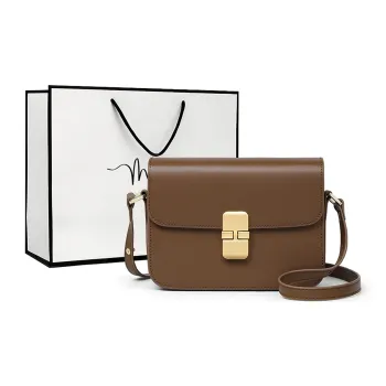 MILLIE'S Cow Leather Underarm Shoulder Bag, Crossbody Bag, Tofu Bag Regular Women's Dark Coffee