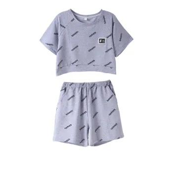Fun Rabbit Pajama Set Women's Heather Gray
