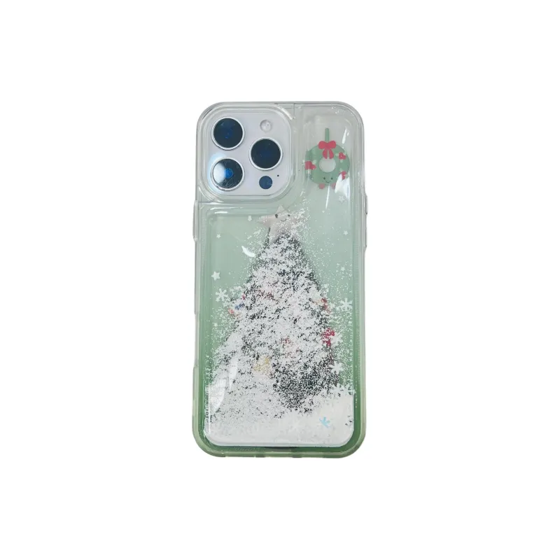 Wei Xin TPU Material Snowflake Lava Christmas Tree Phone Cases Compatible With IPhone 16/15 Pro Max/Apple 13/14 Pro/Max-4