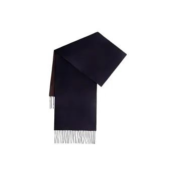 Dunhill Cashmere Knit Scarves Unisex Blue/Umber