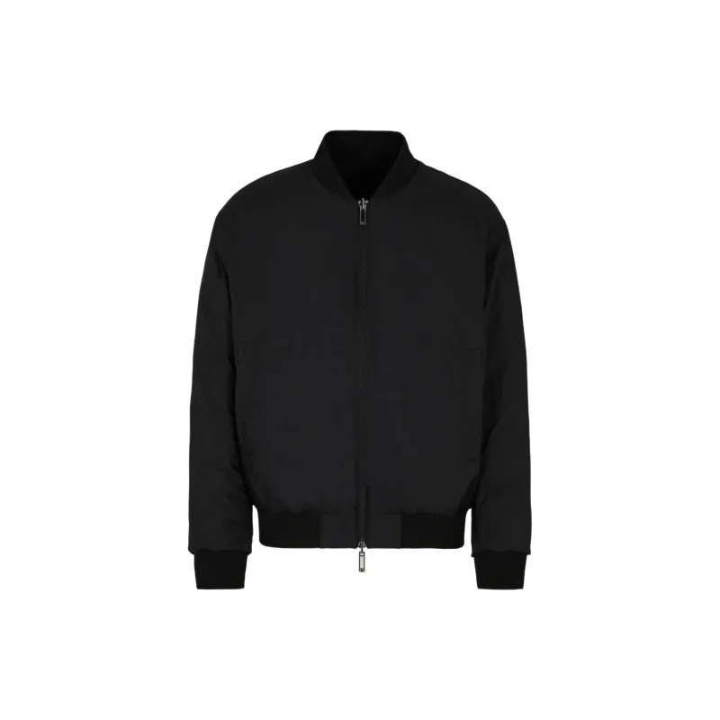 EMPORIO ARMANI Reversible Blouson In Shiny Quilted Nylon With Embroidery-1