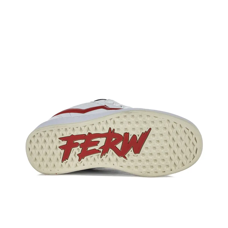 FERW Dual Realm Heartbeat Slip Resistant Breathable Low Top Skateboard Shoes Unisex Red Blue Mismatched-4