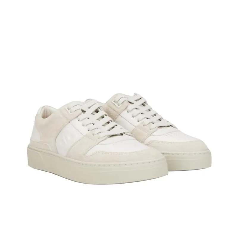 HUGO BOSS Erkek Low Top Skateboard Shoes Men's White-2