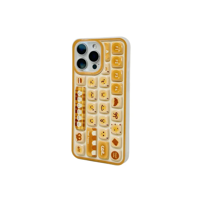 Wei Xin TPU Material Puffy Cookie Meme Phone Cases Compatible With IPhone 16/15 Pro Max/Apple 13/14 Pro/Max-3