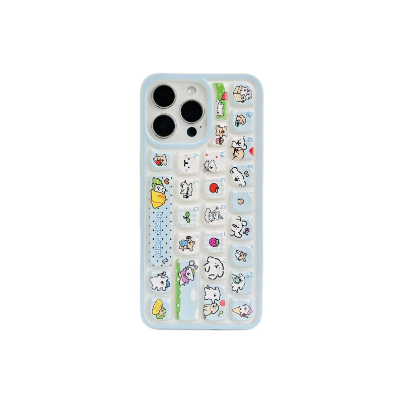 Wei Xin TPU Material Puppy Keyboard Phone Cases Compatible With IPhone 16/15 Pro Max/Apple 13/14 Pro/Max-1