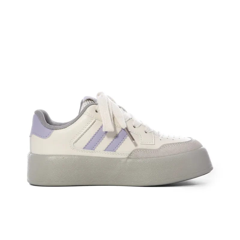 Lovely You Wear-resistant And Lightweight Low-Top Skateboard Shoes Women's Gray Purple-1