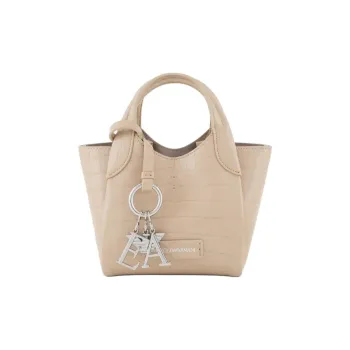EMPORIO ARMANI Polyester Tote Bag Shopping Bag Crossbody Handbag Women's Beige