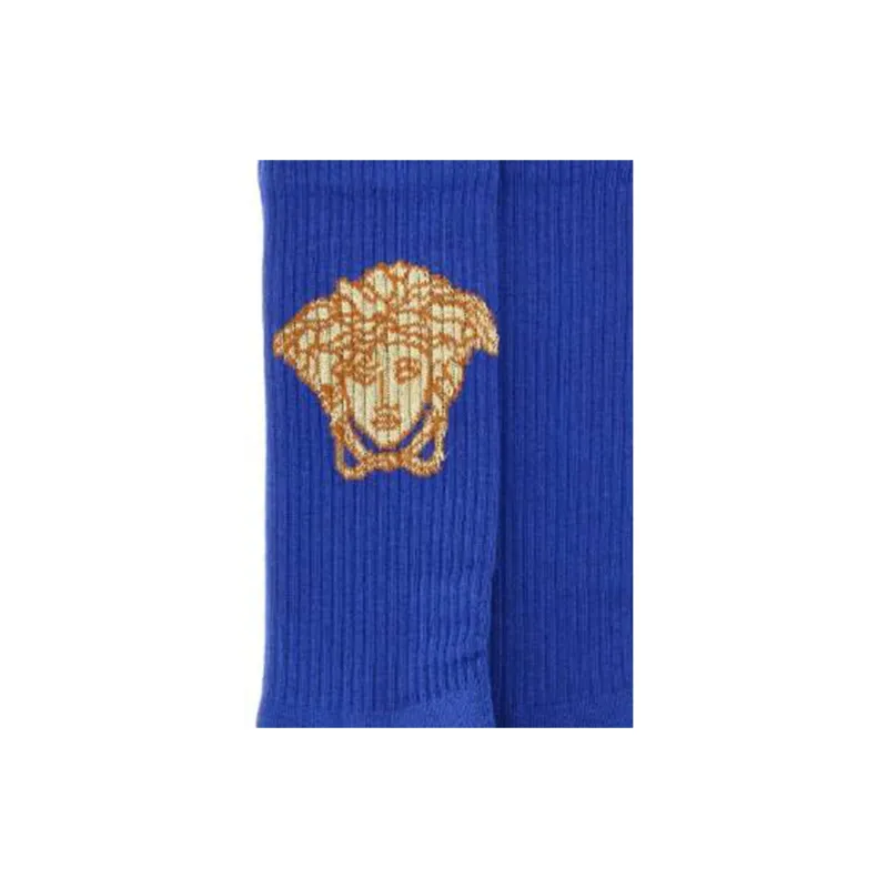 VERSACE Medusa Logo Socks 'Cobalt/Gold'-1
