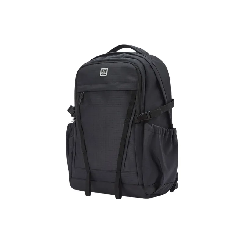 SEM/R Fabric Backpack Large Size Unisex Black-1