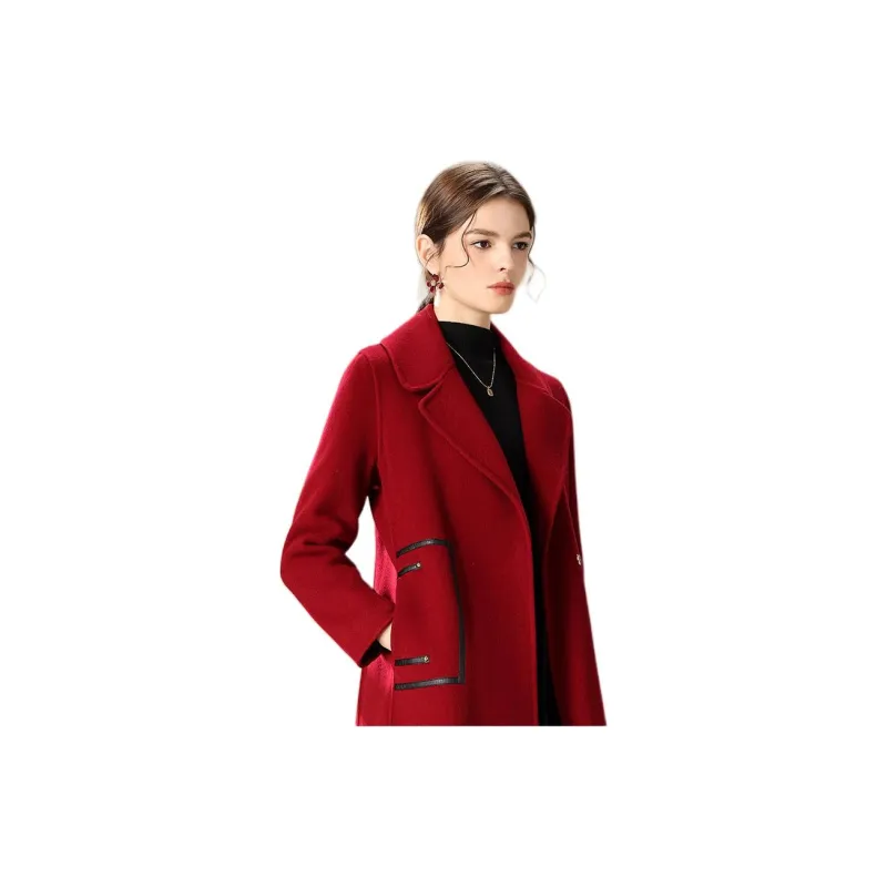 FENHONGMALI Coats Women's Red-2
