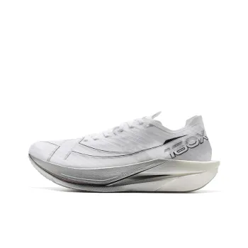 XTEP 160X 6.0 Cushioned Wear Resistant Lightweight Low Top Carbon Plate Marathon Running Shoes Men's White Silver