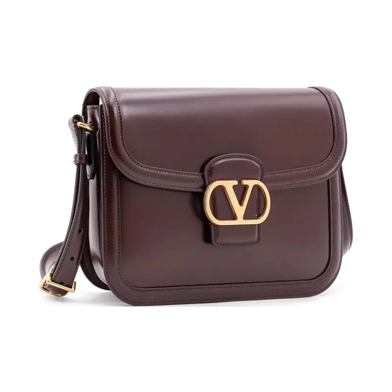 Valentino GARAVANI Leather Shoulder Bag Women's Burgundy-1