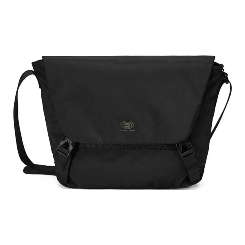 Skechers Fabric Messenger Bag, Shoulder Bag, Crossbody Bag Regular Unisex Carbon Black-0