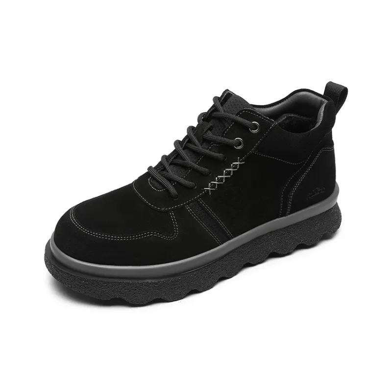 GOLDLION Ankle Boots Men Black/Earth Yellow-1