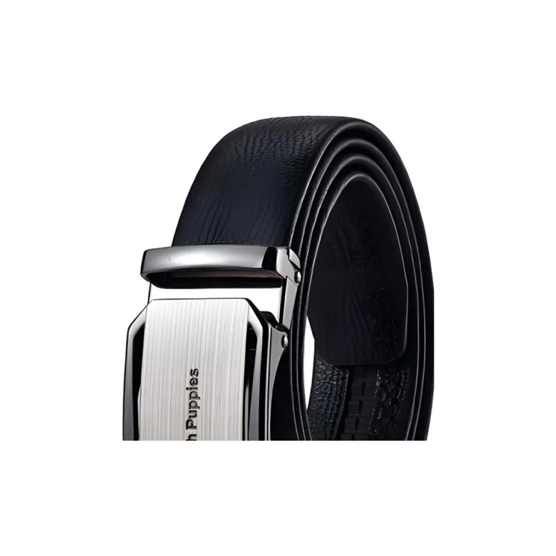Hush Puppies Cow Leather Belts Men's Black Width  3.5cm-1