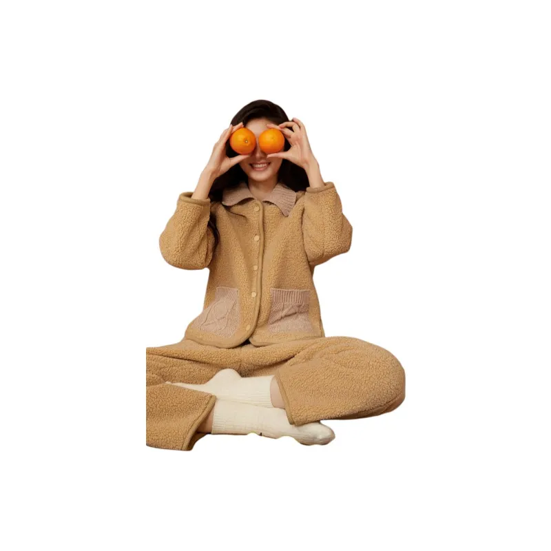 Yiner Life Pajama Set Women's Light Camel-1