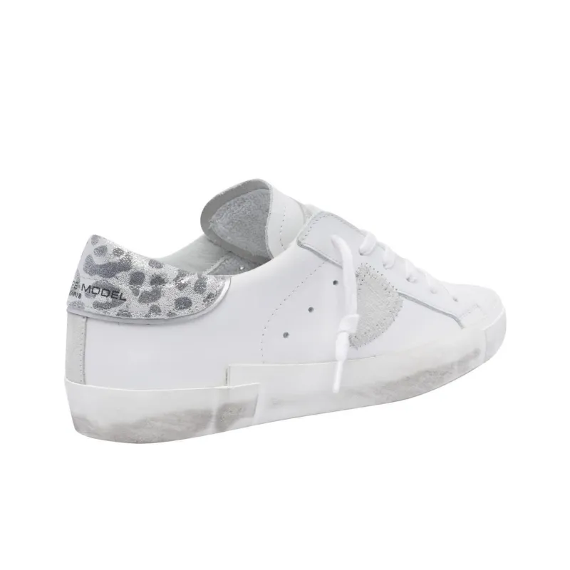 PHILIPPE MODEL Prs Low Top Skateboard Shoes Women's White Gray-2