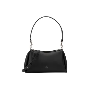 CALVIN KLEIN Blended Material Shoulder Bag Medium Size Women's Space Black