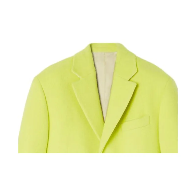 VERSACE Logo patch Wool Blend Single breasted Coat-4