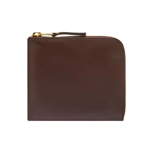 CDG Play Smooth Cow Leather Wallet Men's Brown