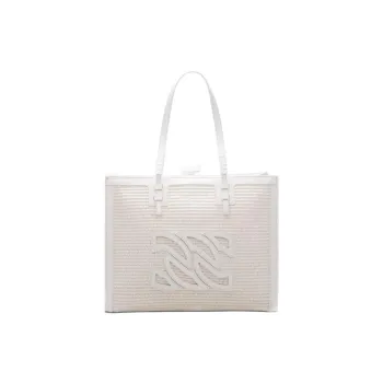 Casadei Cotton Tote Bag, Shopping Bag, Shoulder Bag Women's White