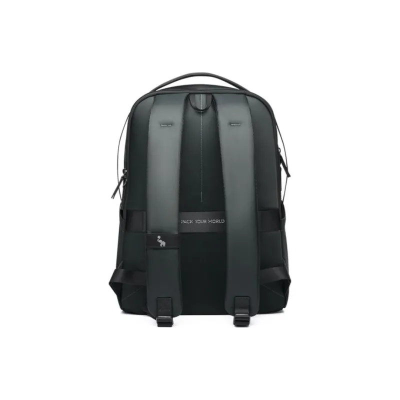 OIWAS Fabric Travel Backpack Laptop Bag Regular Unisex Black/Gray Green-5