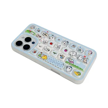 Wei Xin TPU Material Puppy Keyboard Phone Cases Compatible With IPhone 16/15 Pro Max/Apple 13/14 Pro/Max