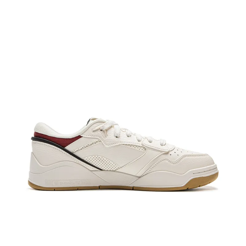 LINING Moon White 3 Skateboard Shoes Men Low Top White Red-1