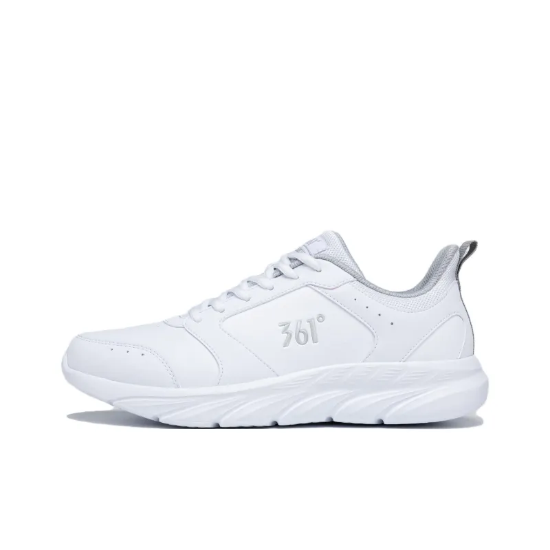 361° Cushioning Wear-Resistant Low-Top Running Shoes Men's White-0