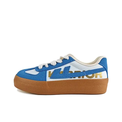 Warrior 1927 Trendy Casual Shoes Anti Slip And Wear Resistant Height Increasing Low Top Skateboard Shoes Women's Blue