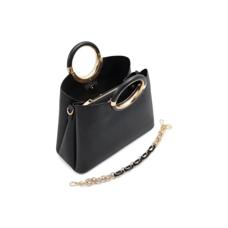 ALDO Artificial Leather Crossbody Handbag Medium Size Women's Beige/Black-5