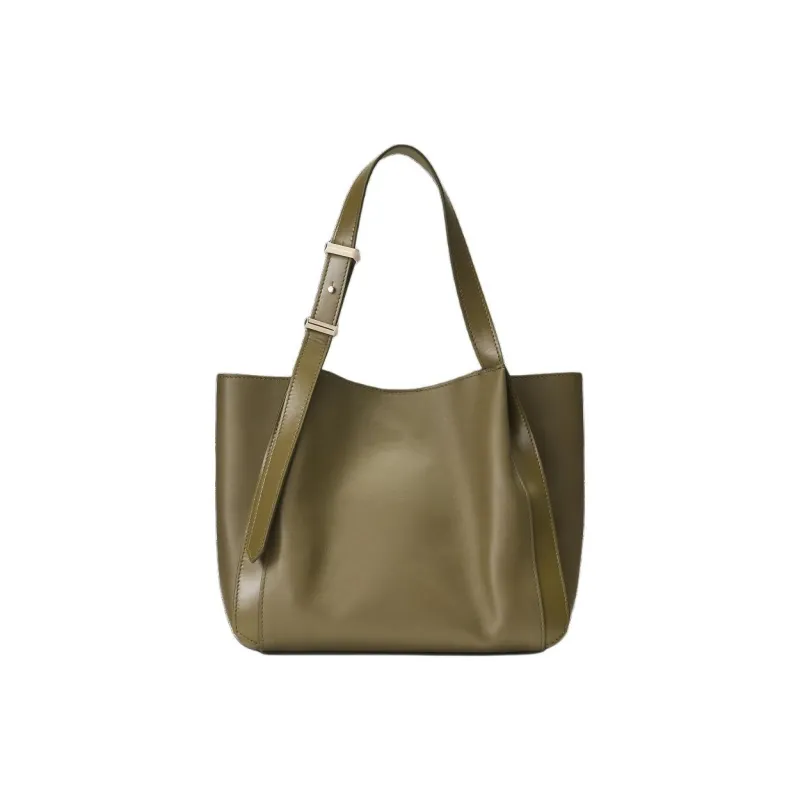 Ralph Lauren Calfskin Tote Bag Shopping Bag Handbag Mini Women's Green-2