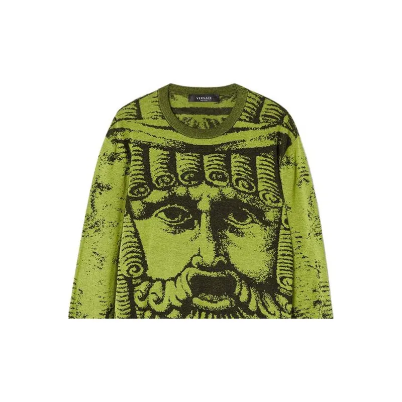 VERSACE Sweaters Men Green-4