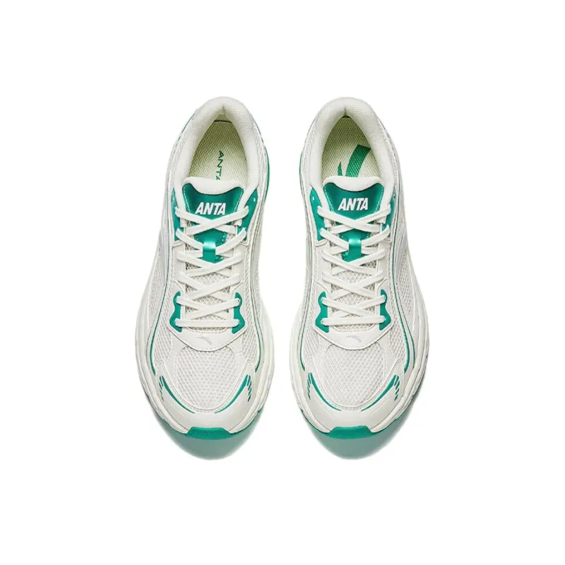 CHAOJIANTA Slip Resistant Coverage Wear Resistant Low Top Casual Shoes Men's White Green-2