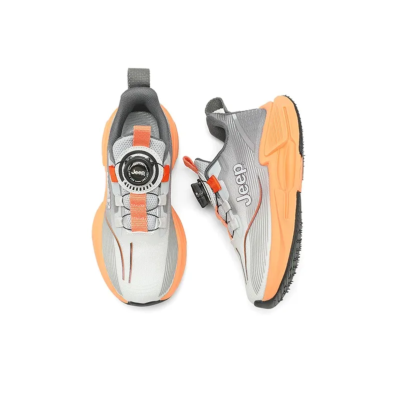 Jeep Wear-Resistant Slip-Resistant Cushioning Breathable Kids' Running Shoes Sunset Orange Kids'-7