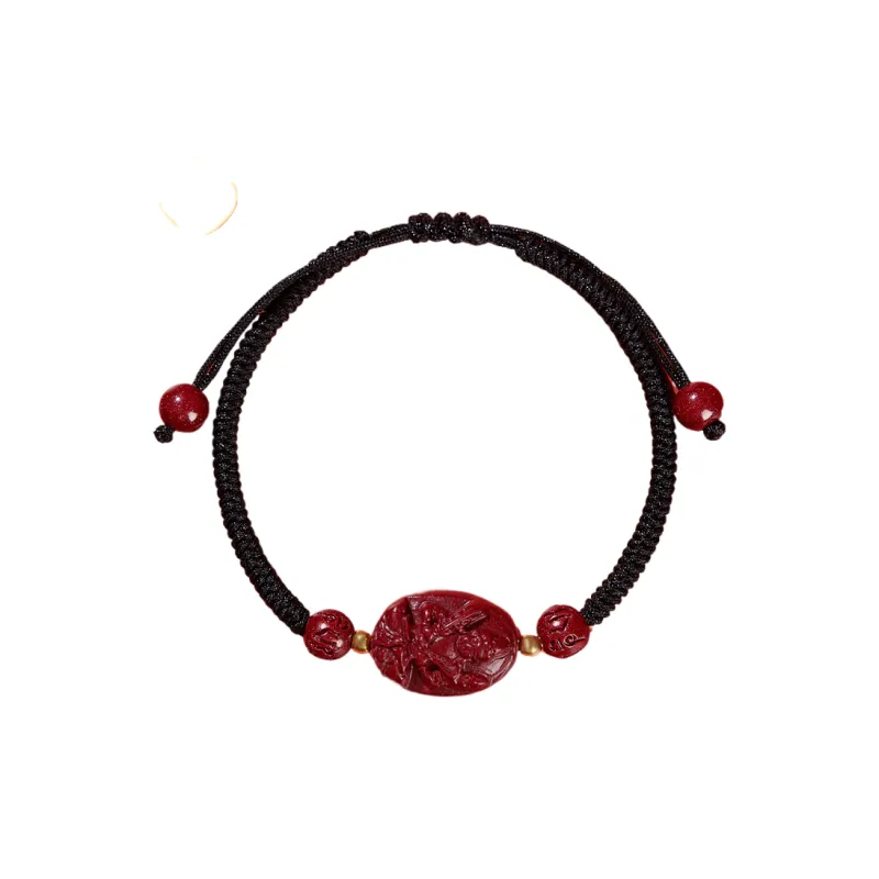 LOVING Reconstructed Cinnabar Bracelets Unisex-19