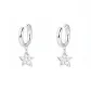 Stars Pendant Clip-on Earrings 1 Pair[Silver]Eh-2361.ebA