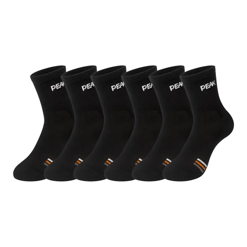 PEAK Mid Calf Socks Unisex 6 Pack-3