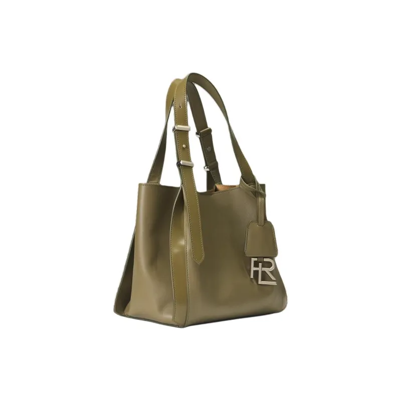 Ralph Lauren Calfskin Tote Bag Shopping Bag Handbag Mini Women's Green-1